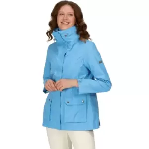 Image of Regatta Novalee Waterproof Blue Hooded Jacket