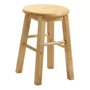 Image of Heartlands Furniture 46cm Natural Wood Bar Stool Pair