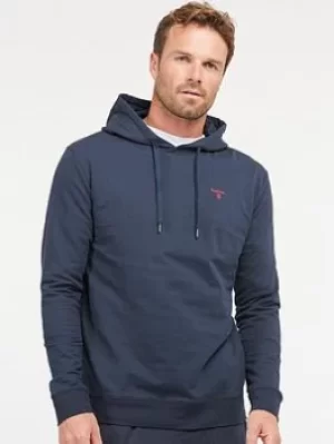 Image of Barbour Albert Lounge Overhead Hoodie, Navy, Size S, Men