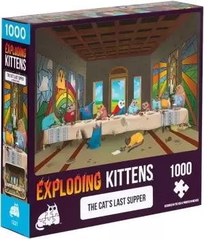 Image of Exploding Kittens The Cat's Last Supper Jigsaw Puzzle - 1000 Pieces