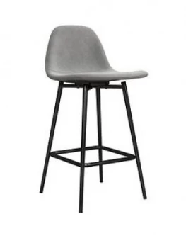 Image of Calvin Velvet Bar Stool- Grey
