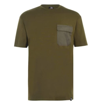 Image of Fabric Pocket T Shirt Mens - Khaki