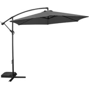 Image of 3m Banana Garden Parasol - Grey - Grey