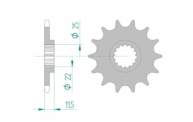 Image of AFAM Steel Standard Front Sprocket 73303 - 520