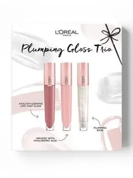 Image of LOreal Paris Plumping Gloss Trio Gift Set, One Colour, Women