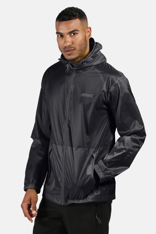 Image of Regatta Mens Pack It III Waterproof Breathable Packable Jacket Coat L - Chest 41-42' (104-106.5cm) BLACK RMW281-800-L