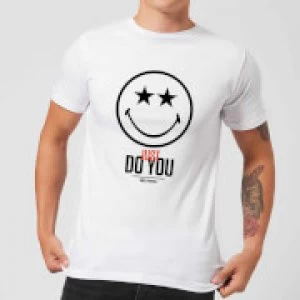Image of Smiley World Slogan Just Do You Mens T-Shirt - White - S