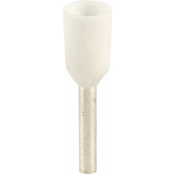 Image of Bootlace Ferrules 0.75mm White Pack of 100 - Truconnect
