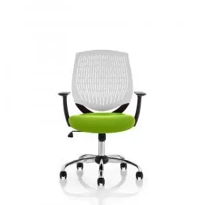 Image of Dura White Back Bespoke Colour Seat Myrrh Green KCUP1707
