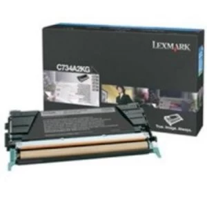 Image of Lexmark C734A2KG Black Laser Toner Ink Cartridge