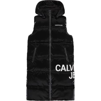 Image of Calvin Klein Jeans Institutional Long Gilet - CK BLACK BEH
