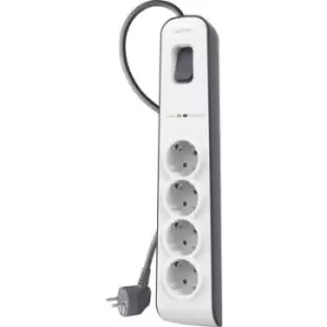 Image of Belkin BSV400vf2M Surge protection power strip 4x White, Grey PG connector