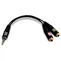 Image of EPOS PCV 05 Combo Audio Adapter 2 x 3.5mm 3-pole female jack to 1 x 3.5mm 4-pole male jack (1000434)