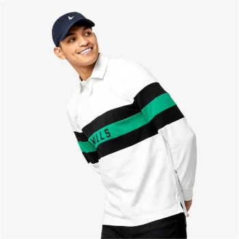Image of Jack Wills Chalfont Cut And Sew Rugby Shirt - Vintage White