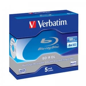 Image of Verbatim 6x BD-R Dual Layer 50GB 5 Pack Jewel Case