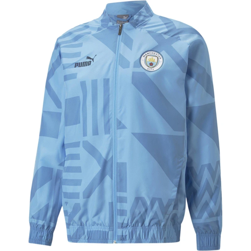 Image of Puma Mcfc Prematch Jacket Anorak Mens Blue/Peacoat male L