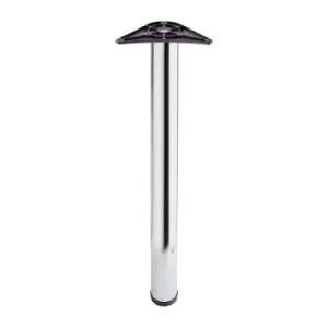 Image of Rothley 1100mm Chrome Effect Worktop Support Leg