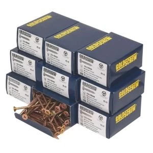 Image of Goldscrew Carbon Steel Woodscrews Trade Pack Pack of 1400