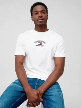 Image of Tommy Jeans Tjm Clsc Timeless Tommy T-shrt, White, Size S, Men