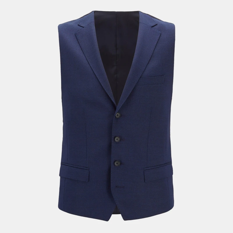 Image of Hugo Mens Novan Waistcoat Open Blue male 34 (44)