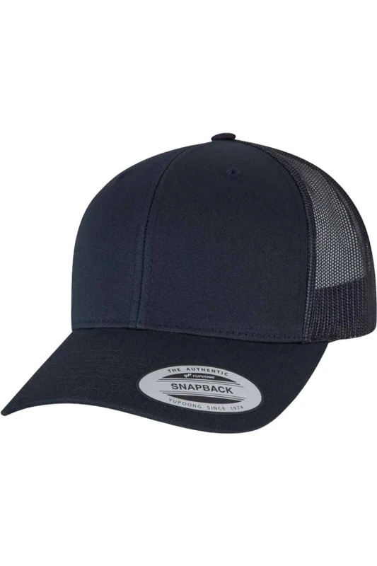 Image of Flexfit Mens Retro Trucker Cap in Dark Navy Dark Navy Male One Size