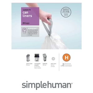 Image of Simplehuman 30L Size H Bin Liners - Pack of 20