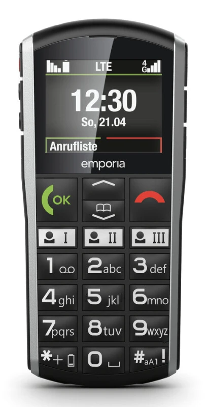 Image of Emporia Emporia SIMPLICITY-LTE 5.08cm (2") 90g Black, Silver Entry-level phone V27.LTE.V3.BK.01