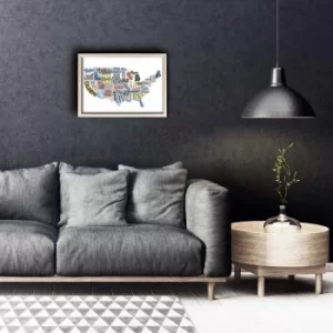 Image of KCT-043 Multicolor Decorative Framed MDF Painting