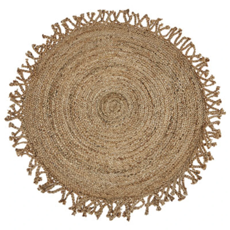 Image of Beliani Rug Zonguldak Beige 120 Cm Jute