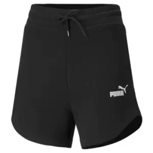 Image of Puma Fleece Jogger Shorts Womens - Black