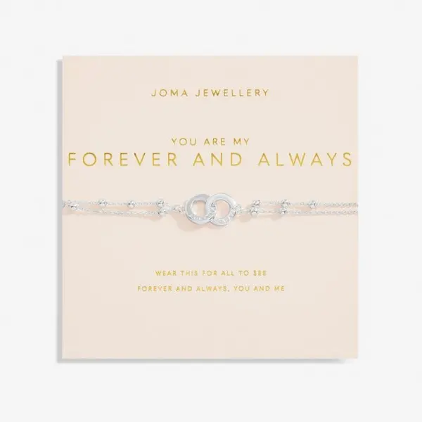 Image of You Are My Forever Always Silver Plated 18cm + 3cm Bracelet 6736