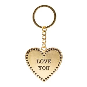 Image of Sass & Belle Gold Love Heart Keyring