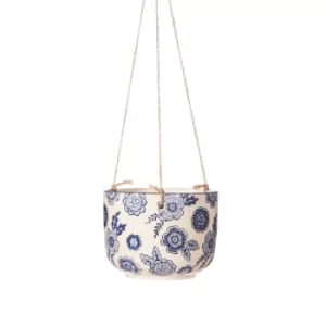 Image of Sass & Belle Blue Willow Hanging Planter