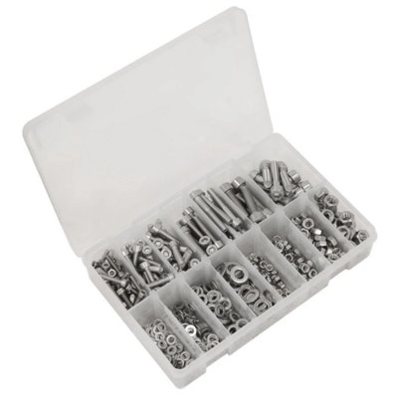 Image of Sealey 710 Piece Stainless Steel Hex Socket Bolt and Nut Assortment AB0710SS