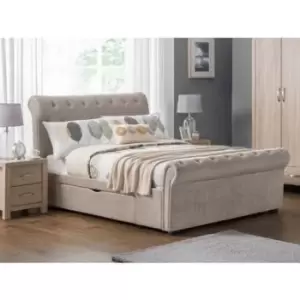 Image of Julian Bowen Ravello Storage Bed in Mink Velvet - Super King