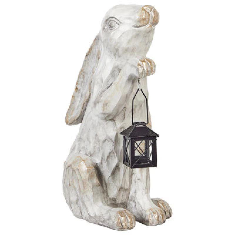 Image of Beliani Garden Figurine Gerland Rabbit Off-White