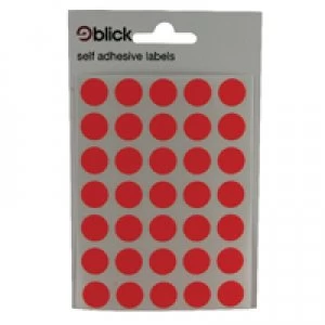 Image of Blick Red Coloured Labels in Bags Round 13mm Pack of 2800 RS004554