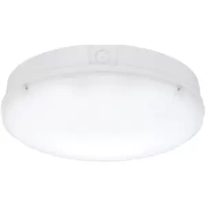 Image of Gloss White IP65 Bulkhead Light - 18W CCT SMD LED Module - Step Dimming Fitting