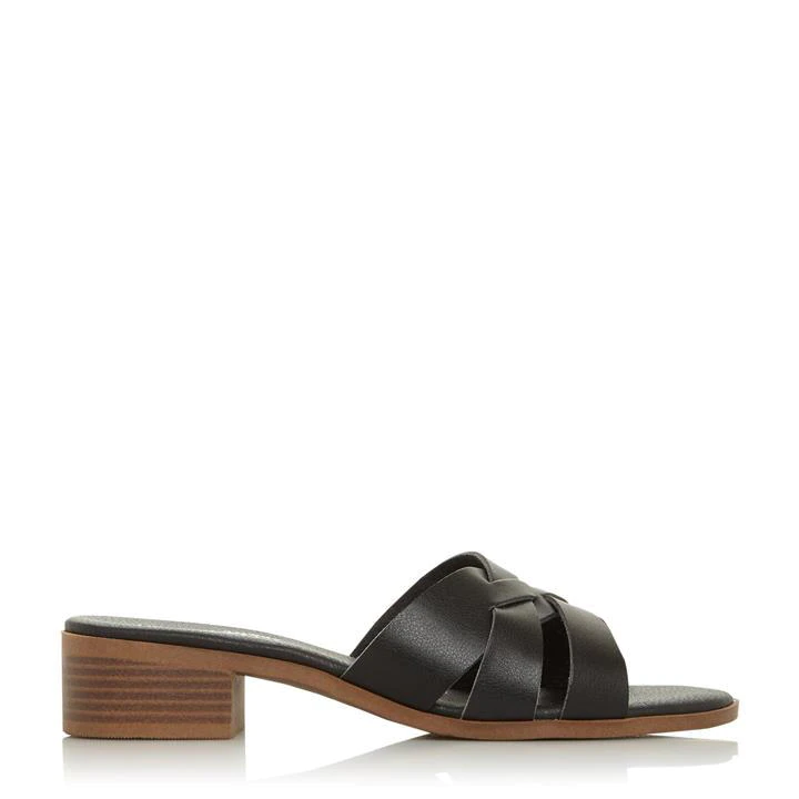 Image of Head Over Heels by Dune Black 'Jase' Block Heel Mules - 3