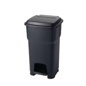 Image of Slingsby Pedal Bin With Silent Closing Lid, Black 85L