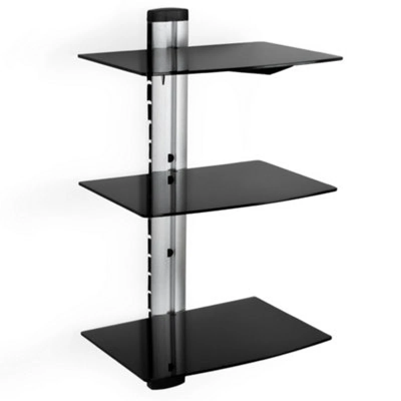 Image of Tectake Floating Shelves With 3 Compartments Model 1 - Black