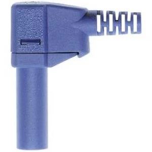 Image of Straight blade safety plug Plug right angle Pin diameter 4mm Blue