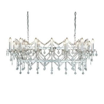 Image of Searchlight Florence - 14 Light Crystal Chandelier Chrome Finish, E14