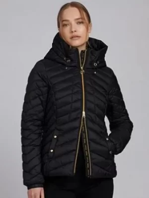Image of Barbour International Sitka Quilt -black, Black, Size 10, Women