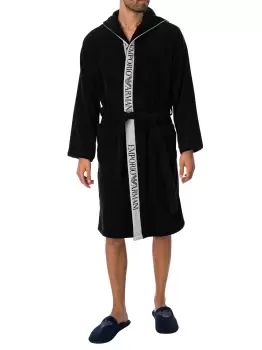 Image of Towelling Active Hooded Bathrobe