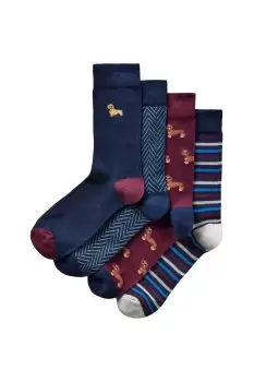 Image of 4 Pack Comfort Top Dog Socks