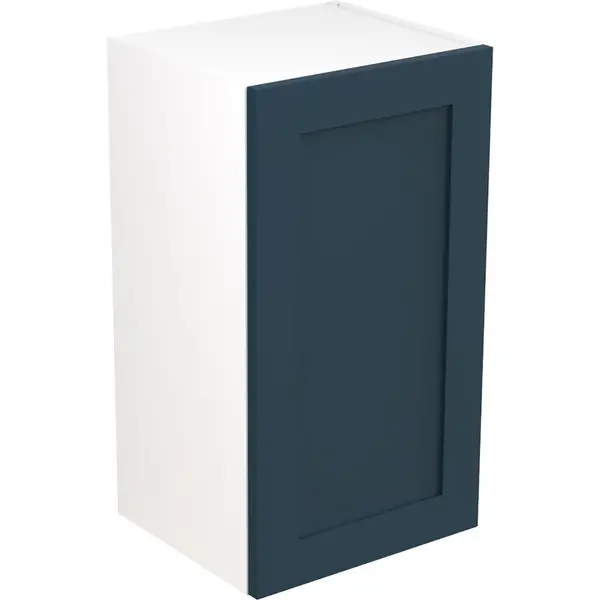 Image of Kitchen Kit Ready Made Shaker Kitchen Cabinet Wall Unit Ultra Matt 400mm in Indigo Blue
