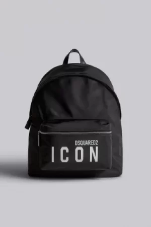Image of DSQUARED2 Men Rucksack Black Size OneSize 95% Polyamide 5% Bovine leather