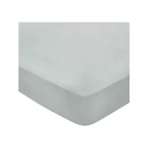 Image of Bedeck of Belfast 300 Thread Count Fitted Sheet King Size Silver