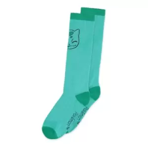 Image of Pokemon Bulbasaur Knee High Socks, Female, 39/42, Green...